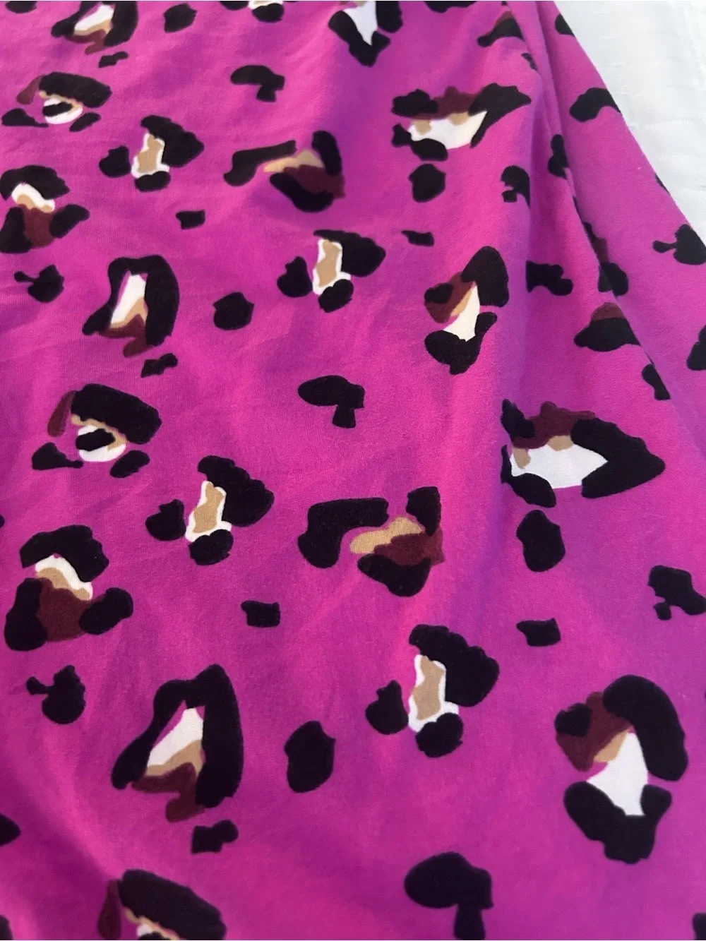 Lauren Rae Lace-Trim Purple Leopard Print Sleep Set. Size 1XL